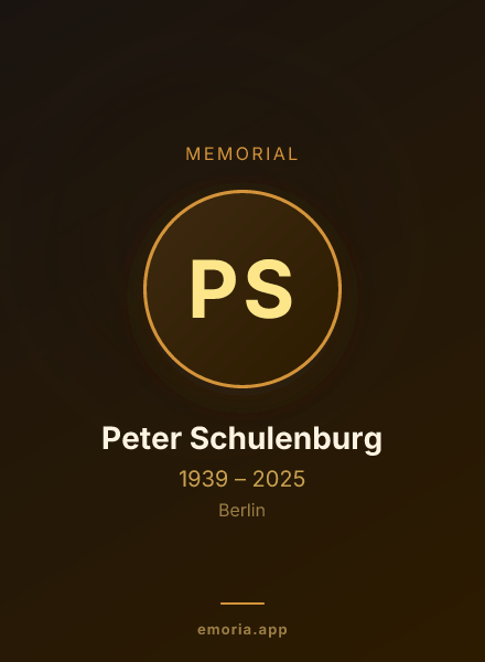 Memorial portrait of Peter Schulenburg