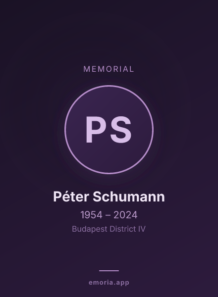 Memorial portrait of Péter Schumann