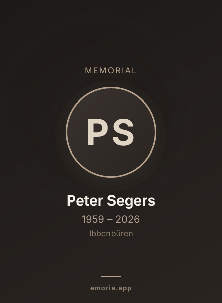 Memorial portrait of Peter Segers