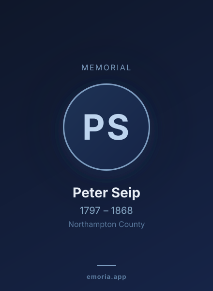 Memorial portrait of Peter Seip
