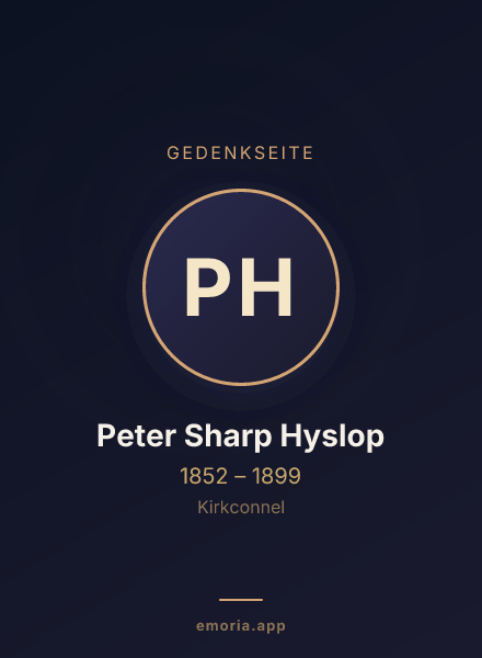 Gedenkportrait von Peter Sharp Hyslop