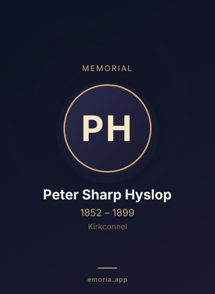 Memorial portrait of Peter Sharp Hyslop