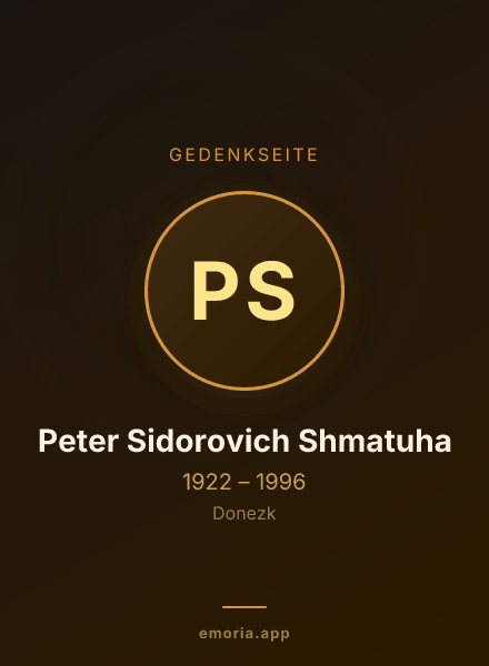 Gedenkportrait von Peter Sidorovich Shmatuha