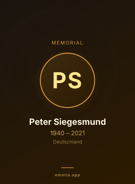 Memorial portrait of Peter Siegesmund