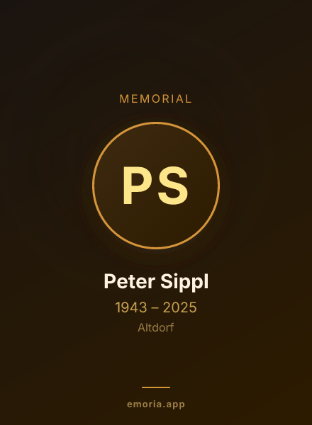 Memorial portrait of Peter Sippl
