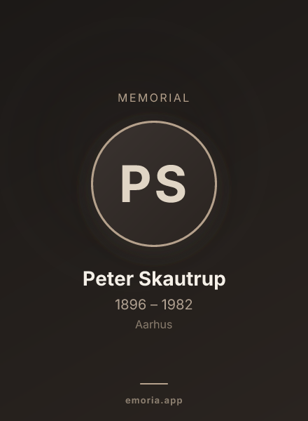 Memorial portrait of Peter Skautrup