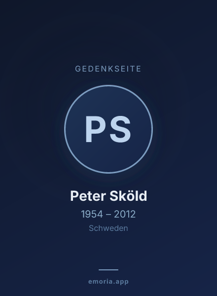 Gedenkportrait von Peter Sköld