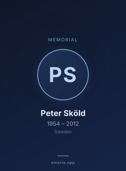 Memorial portrait of Peter Sköld