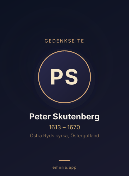 Gedenkportrait von Peter Skutenberg
