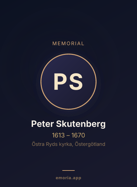 Memorial portrait of Peter Skutenberg