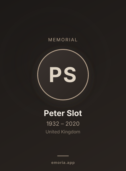 Memorial portrait of Peter Slot