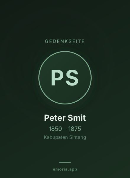 Gedenkportrait von Peter Smit