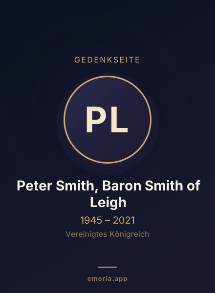Gedenkportrait von Peter Smith, Baron Smith of Leigh