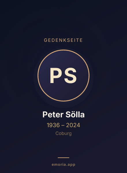 Gedenkportrait von Peter Sölla
