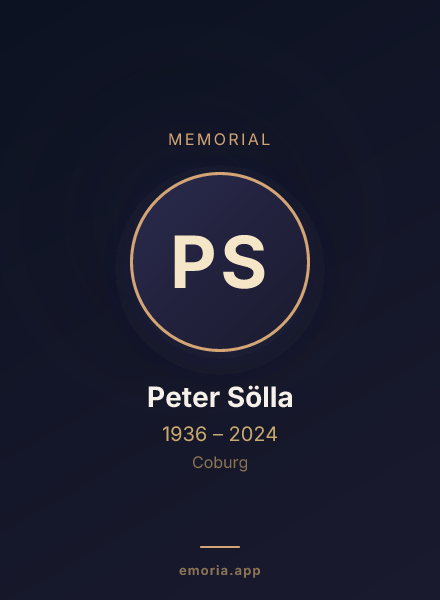 Memorial portrait of Peter Sölla