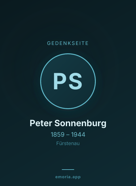 Gedenkportrait von Peter Sonnenburg
