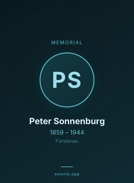 Memorial portrait of Peter Sonnenburg