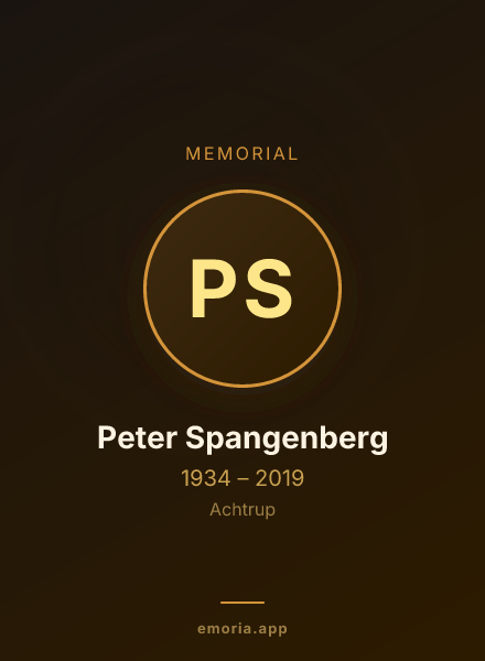 Memorial portrait of Peter Spangenberg