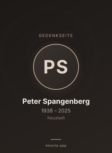 Gedenkportrait von Peter Spangenberg
