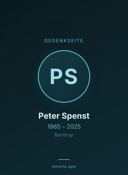 Gedenkportrait von Peter Spenst