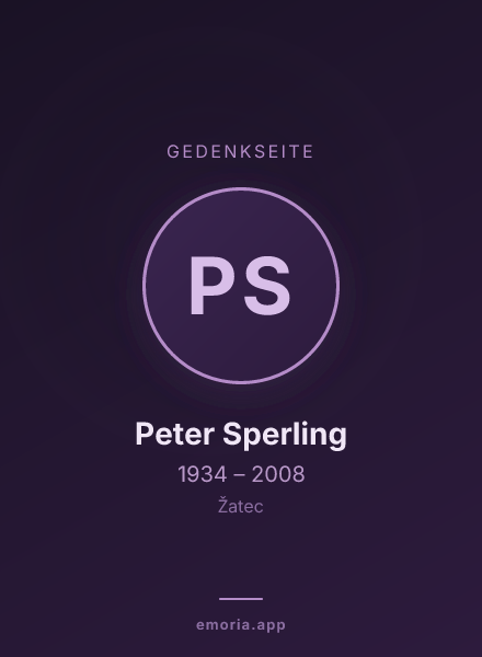 Gedenkportrait von Peter Sperling