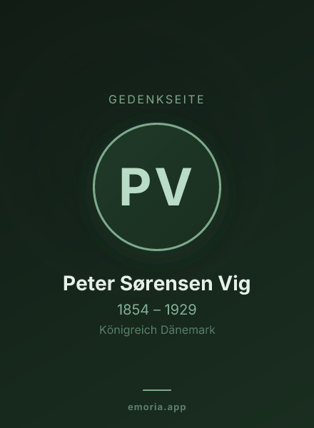 Gedenkportrait von Peter Sørensen Vig