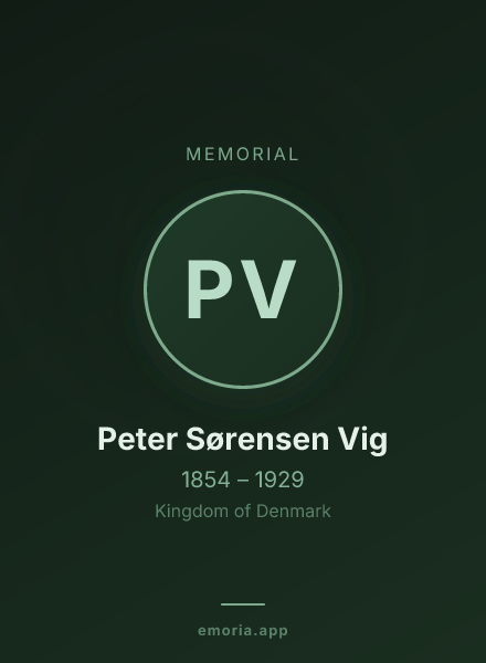 Memorial portrait of Peter Sørensen Vig