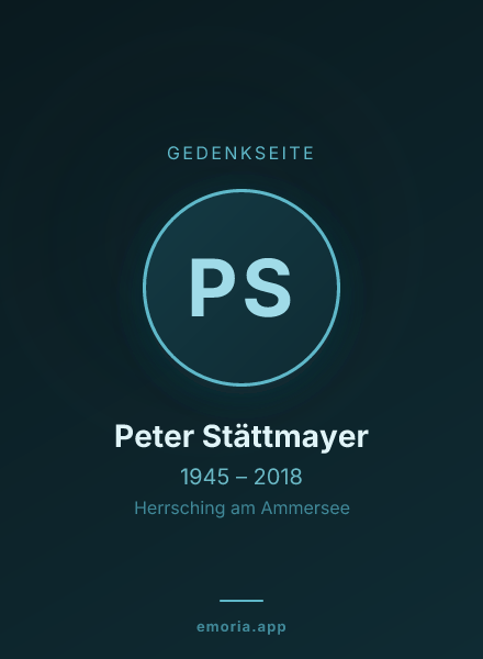 Gedenkportrait von Peter Stättmayer