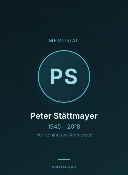 Memorial portrait of Peter Stättmayer