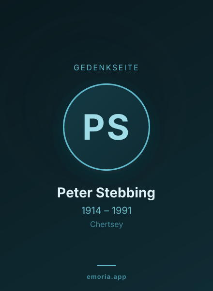 Gedenkportrait von Peter Stebbing