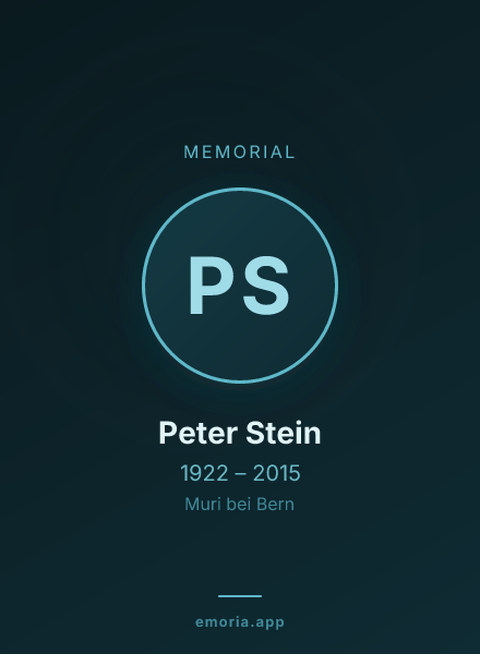 Memorial portrait of Peter Stein