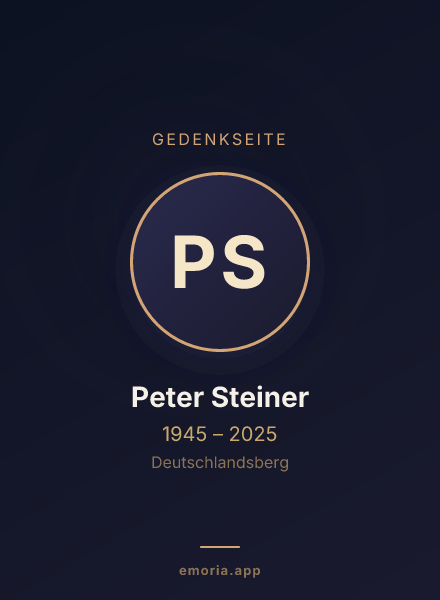 Gedenkportrait von Peter Steiner