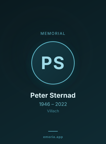 Memorial portrait of Peter Sternad