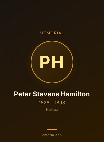 Memorial portrait of Peter Stevens Hamilton