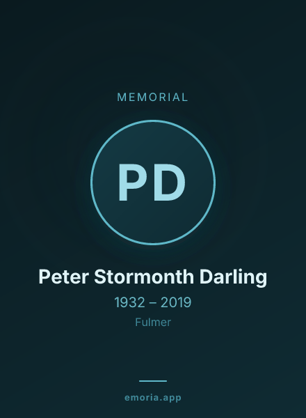 Memorial portrait of Peter Stormonth Darling