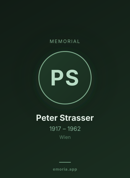 Memorial portrait of Peter Strasser