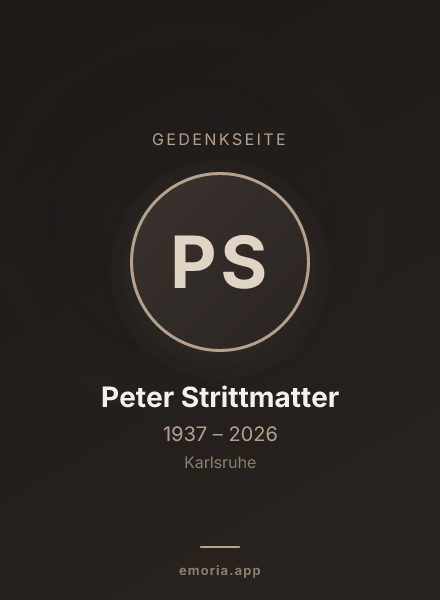 Gedenkportrait von Peter Strittmatter