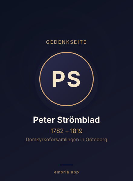 Gedenkportrait von Peter Strömblad