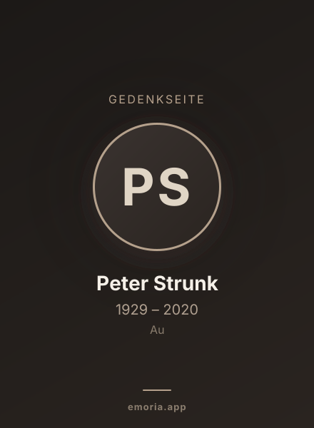 Gedenkportrait von Peter Strunk