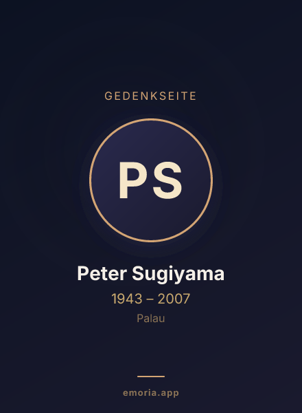 Gedenkportrait von Peter Sugiyama