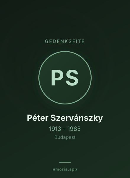 Gedenkportrait von Péter Szervánszky