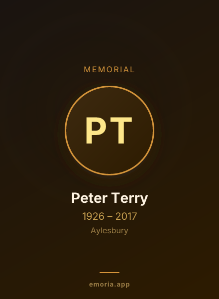 Memorial portrait of Peter Terry