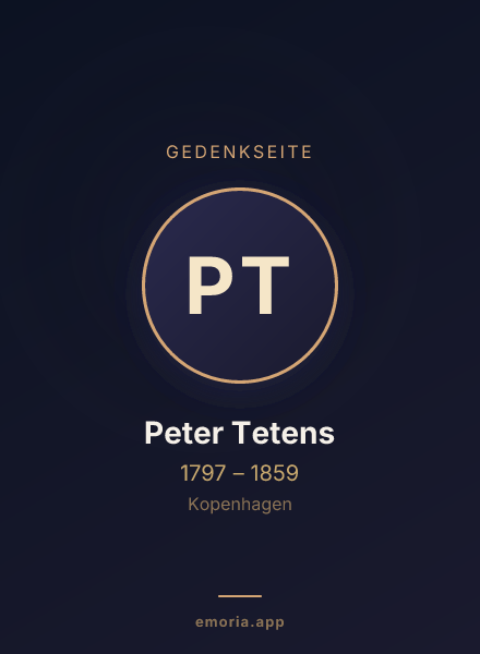 Gedenkportrait von Peter Tetens