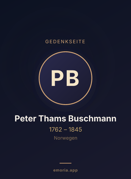 Gedenkportrait von Peter Thams Buschmann