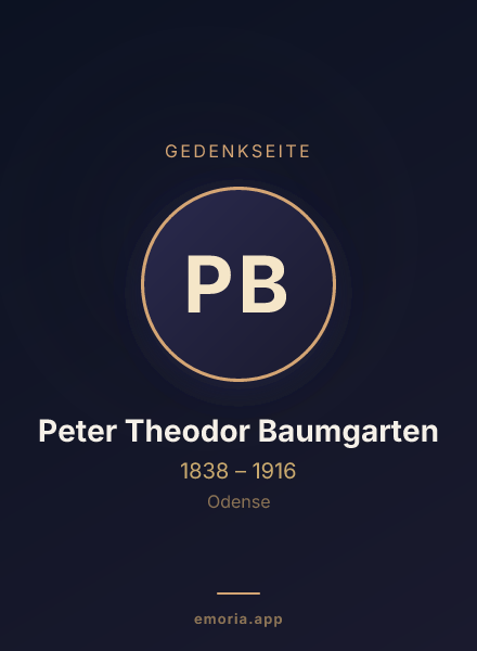 Gedenkportrait von Peter Theodor Baumgarten