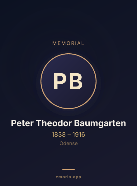 Memorial portrait of Peter Theodor Baumgarten