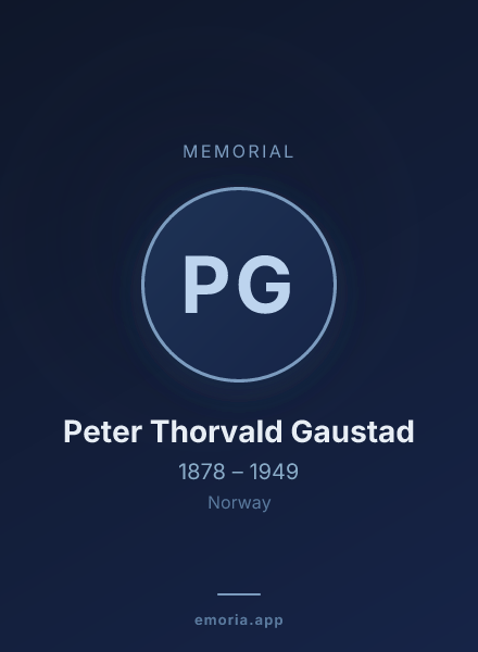 Memorial portrait of Peter Thorvald Gaustad