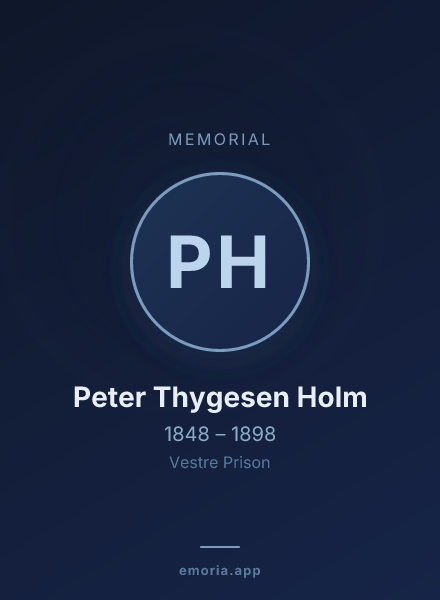 Memorial portrait of Peter Thygesen Holm