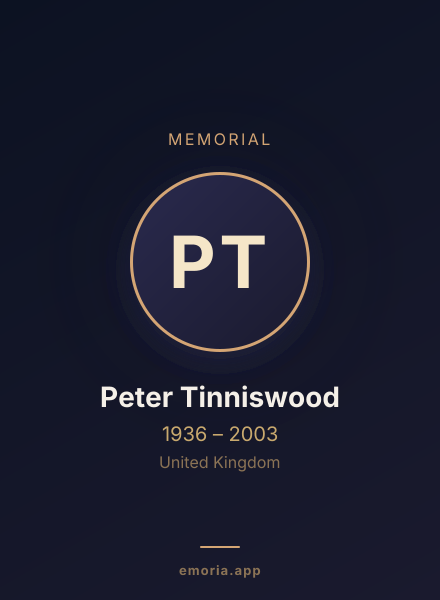 Memorial portrait of Peter Tinniswood