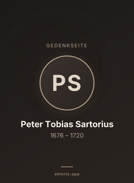 Gedenkportrait von Peter Tobias Sartorius